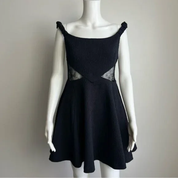 Free People Brooklyn Mini Dress in Black - M - Picture 2 of 8